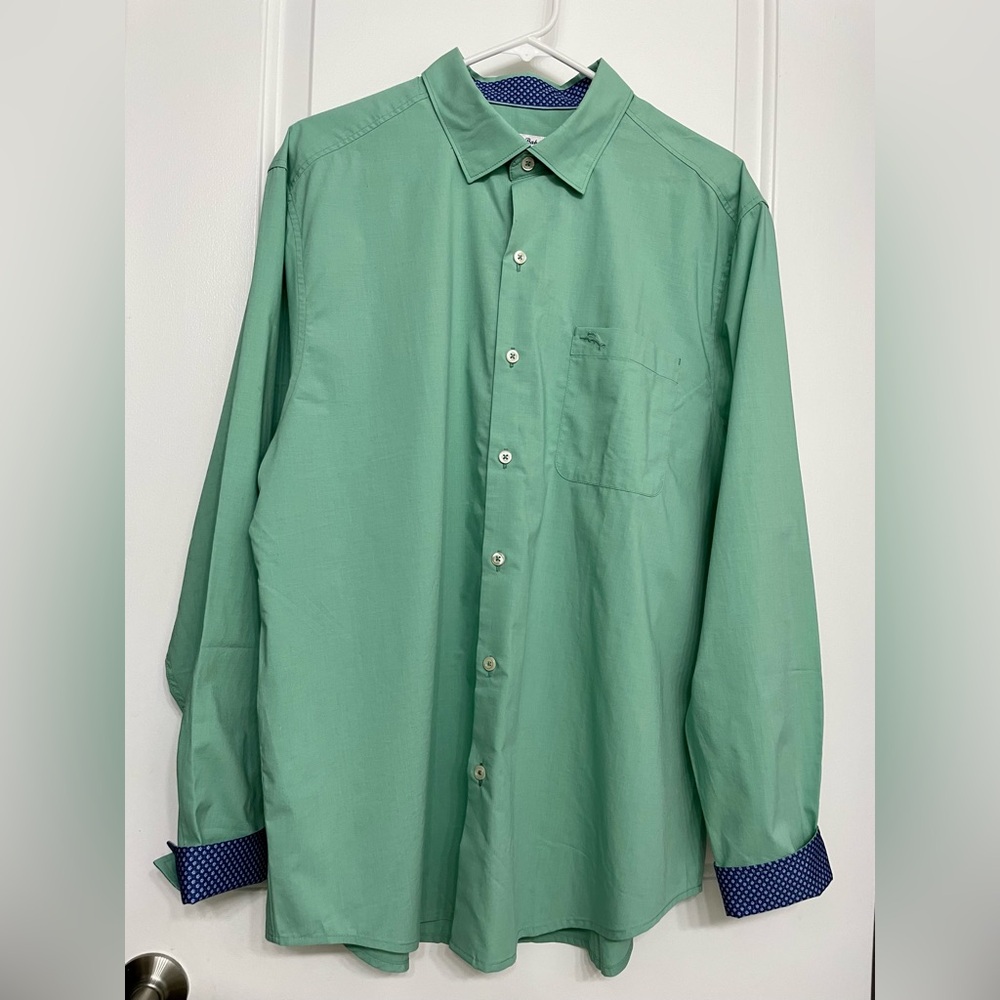 Tommy Bahama Island Zone Button Up Down Shirt Size L Large Long Sleeve